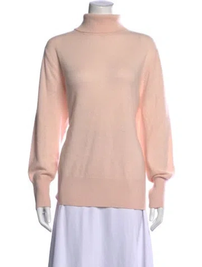 Pre-owned Neiman Marcus Cashmere Turtleneck Sweater In Pink