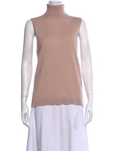 Pre-owned Neiman Marcus Cashmere Turtleneck Sweater In Pink
