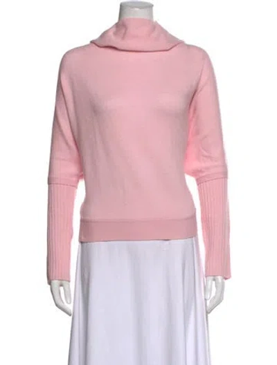 Pre-owned Neiman Marcus Cashmere Turtleneck Sweater In Pink