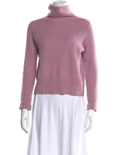 Pre-owned Neiman Marcus Cashmere Turtleneck Sweater In Purple