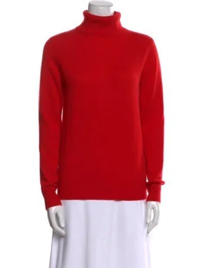 Pre-owned Neiman Marcus Cashmere Turtleneck Sweater In Red