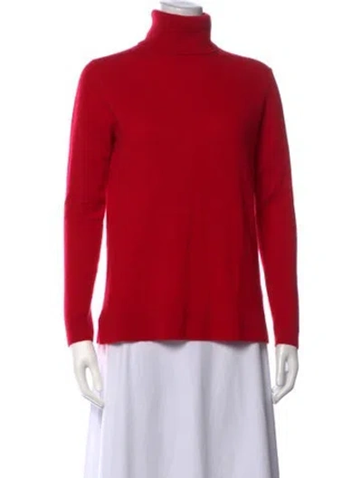 Pre-owned Neiman Marcus Cashmere Turtleneck Sweater In Red