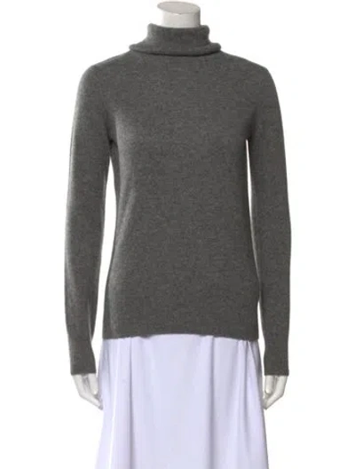 Pre-owned Neiman Marcus Cashmere Turtleneck Sweater W/ Tags In Gray