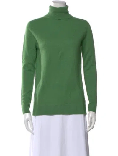 Pre-owned Neiman Marcus Cashmere Turtleneck Sweater W/ Tags In Green