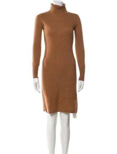 Pre-owned Neiman Marcus Cashmere Turtleneck Sweater W/ Tags In Neutrals