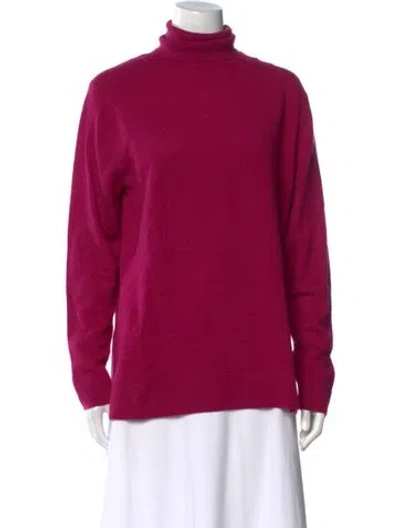 Pre-owned Neiman Marcus Cashmere Turtleneck Sweater W/ Tags In Pink