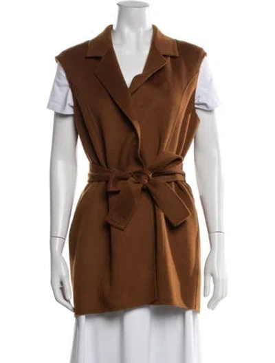 Pre-owned Neiman Marcus Cashmere Vest In Brown