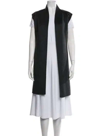 Pre-owned Neiman Marcus Cashmere Vest In Grey