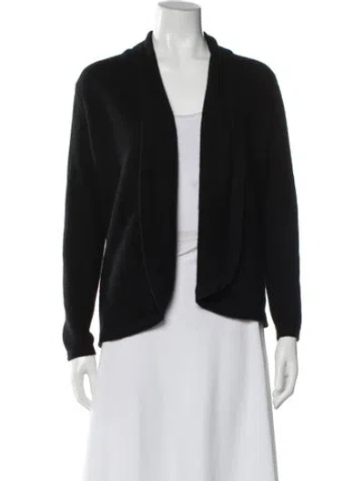 Pre-owned Neiman Marcus Cashmere V-neck Sweater In Black