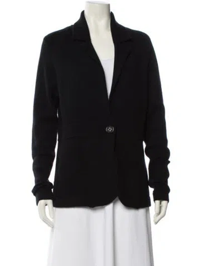 Pre-owned Neiman Marcus Cashmere V-neck Sweater In Black