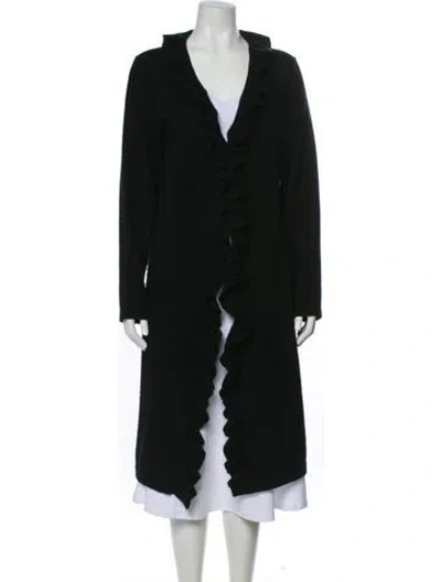 Pre-owned Neiman Marcus Cashmere V-neck Sweater In Black