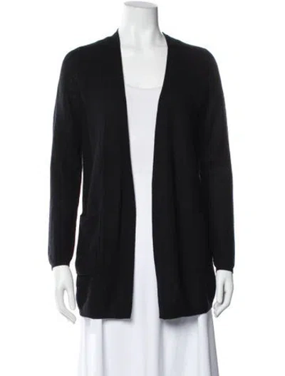 Pre-owned Neiman Marcus Cashmere V-neck Sweater In Black