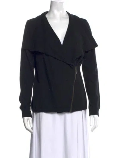 Pre-owned Neiman Marcus Cashmere V-neck Sweater In Black