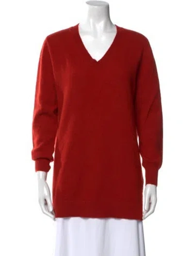 Pre-owned Neiman Marcus Cashmere V-neck Sweater In Multi