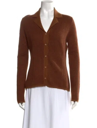 Pre-owned Neiman Marcus Cashmere V-neck Sweater In Neutral