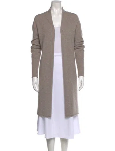 Pre-owned Neiman Marcus Cashmere V-neck Sweater In Neutral