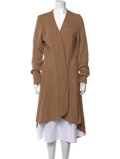 Pre-owned Neiman Marcus Cashmere V-neck Sweater In Neutrals