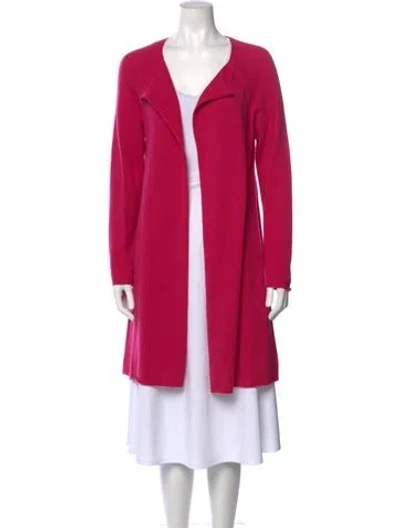 Pre-owned Neiman Marcus Cashmere V-neck Sweater In Pink