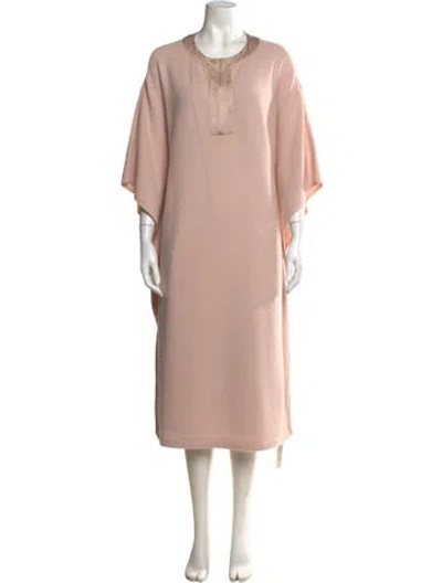 Pre-owned Neiman Marcus Cashmere V-neck Sweater In Pink