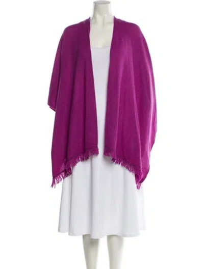 Pre-owned Neiman Marcus Cashmere V-neck Sweater In Purple