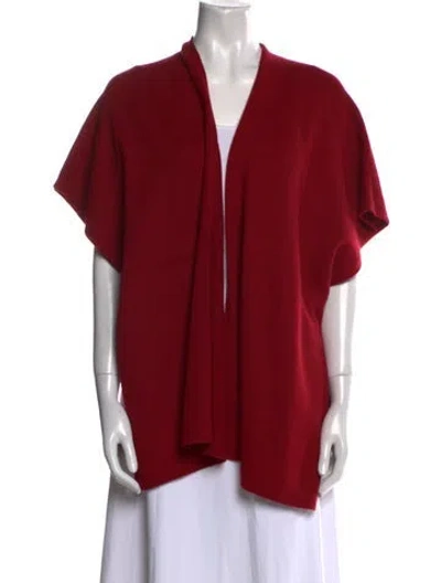 Pre-owned Neiman Marcus Cashmere V-neck Sweater In Red