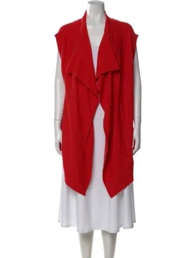 Pre-owned Neiman Marcus Cashmere V-neck Sweater In Red
