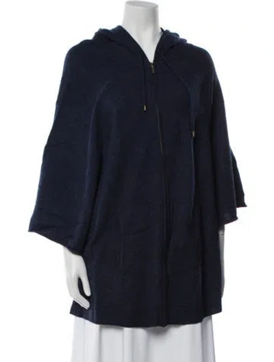 Pre-owned Neiman Marcus Cashmere V-neck Sweater W/ Tags In Blue