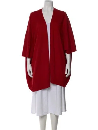 Pre-owned Neiman Marcus Cashmere V-neck Sweater W/ Tags In Red