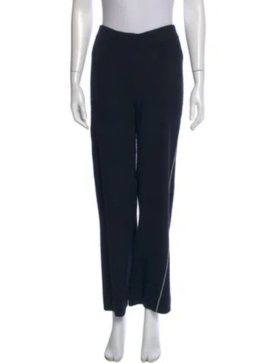 Pre-owned Neiman Marcus Cashmere Wide Leg Pants In Black