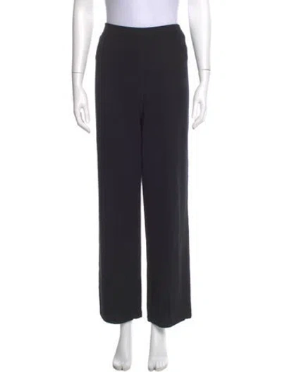 Pre-owned Neiman Marcus Cashmere Wide Leg Pants In Black