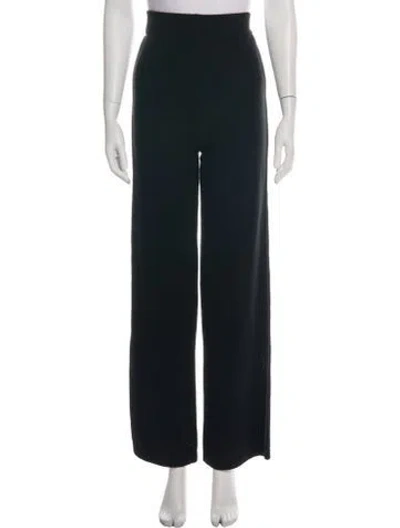 Pre-owned Neiman Marcus Cashmere Wide Leg Pants In Black