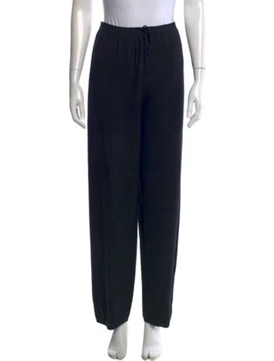 Pre-owned Neiman Marcus Cashmere Wide Leg Pants In Black