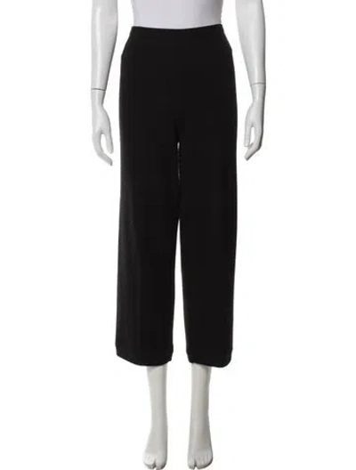 Pre-owned Neiman Marcus Cashmere Wide Leg Pants In Black