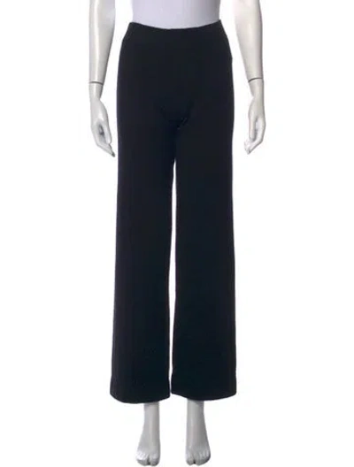 Pre-owned Neiman Marcus Cashmere Wide Leg Pants In Black