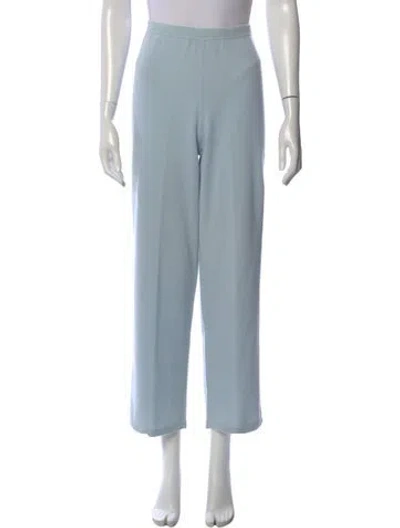 Pre-owned Neiman Marcus Cashmere Wide Leg Pants In Blue