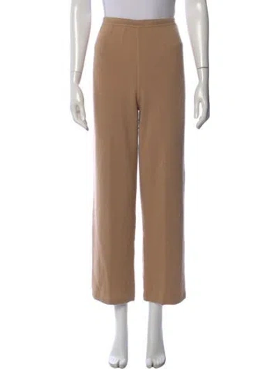 Pre-owned Neiman Marcus Cashmere Wide Leg Pants In Brown