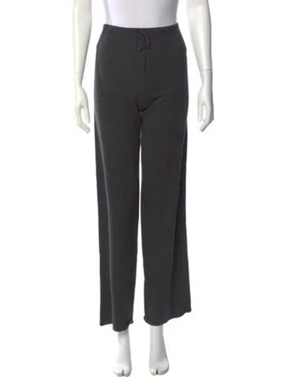 Pre-owned Neiman Marcus Cashmere Wide Leg Pants In Gray