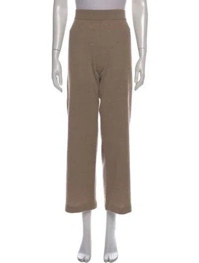 Pre-owned Neiman Marcus Cashmere Wide Leg Pants In Neutral