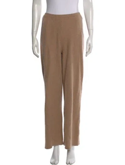 Pre-owned Neiman Marcus Cashmere Wide Leg Pants In Neutral
