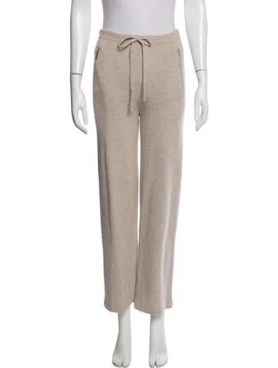 Pre-owned Neiman Marcus Cashmere Wide Leg Pants In Neutral