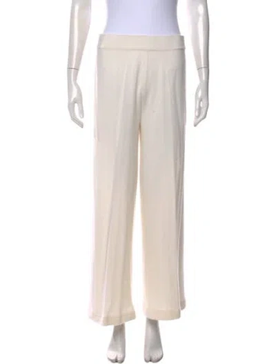 Pre-owned Neiman Marcus Cashmere Wide Leg Pants In Neutrals