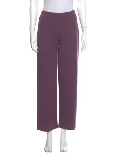Pre-owned Neiman Marcus Cashmere Wide Leg Pants In Purple