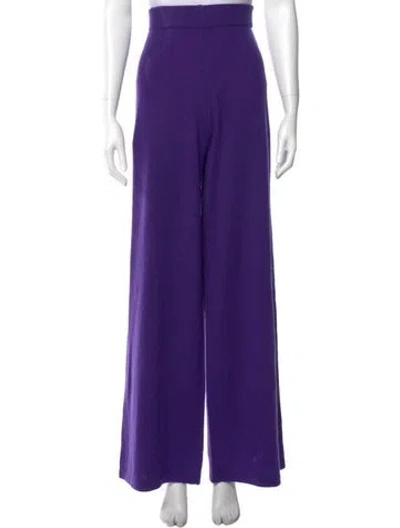 Pre-owned Neiman Marcus Cashmere Wide Leg Pants W/ Tags In Purple