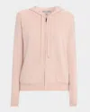 Neiman Marcus Cashmere Zip-front Hoodie In Pink