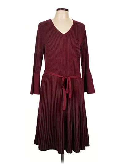 Pre-owned Neiman Marcus Casual Dress In Burgundy