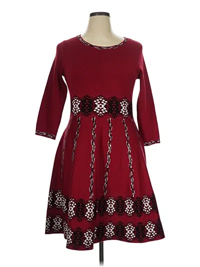 Pre-owned Neiman Marcus Casual Dress In Burgundy