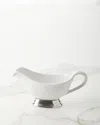 Neiman Marcus Ceramic Pewter Gravy Boat