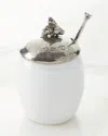Neiman Marcus Ceramic Pewter Honey Holder