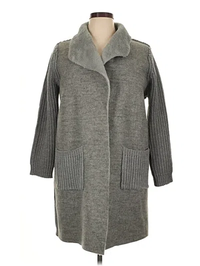 Pre-owned Neiman Marcus Coat In Gray