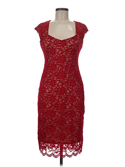 Pre-owned Neiman Marcus Cocktail Dress In Burgundy